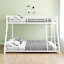 Lit superposé simple au-dessus d'un lit double en métal / Métal robuste robuste / Réduit le bruit / Barrière de sécurité / Certifié PCC / Aucun sommier tapissier requis-468122735