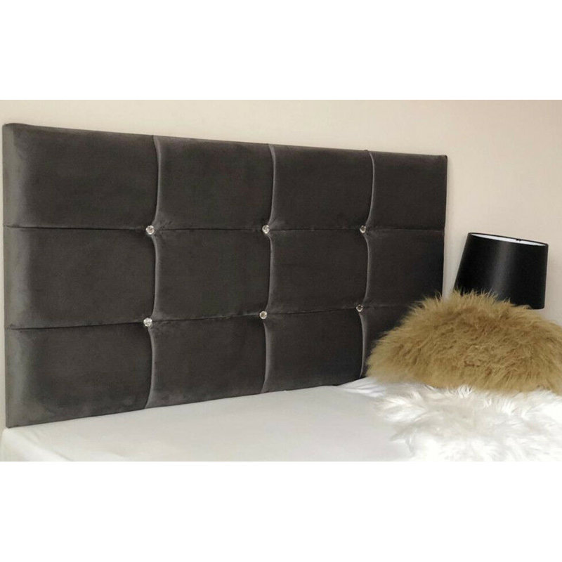 Easley Upholstered Headboard, Small Double (4'), Asphalt