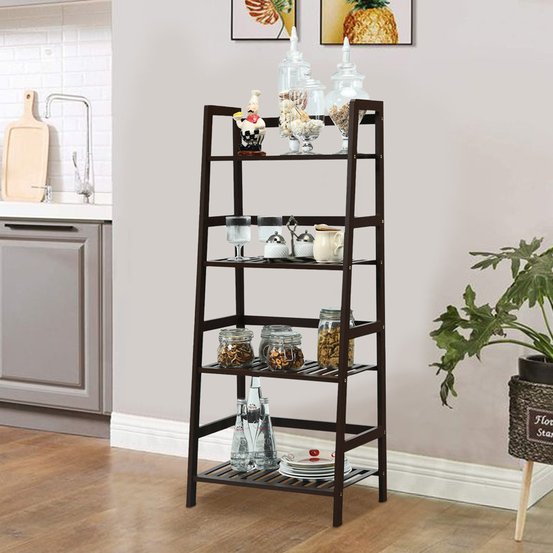 Deio Ladder Bookcase, Brown 