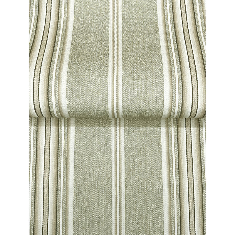 Papier peint à rayures Calvados, Vert