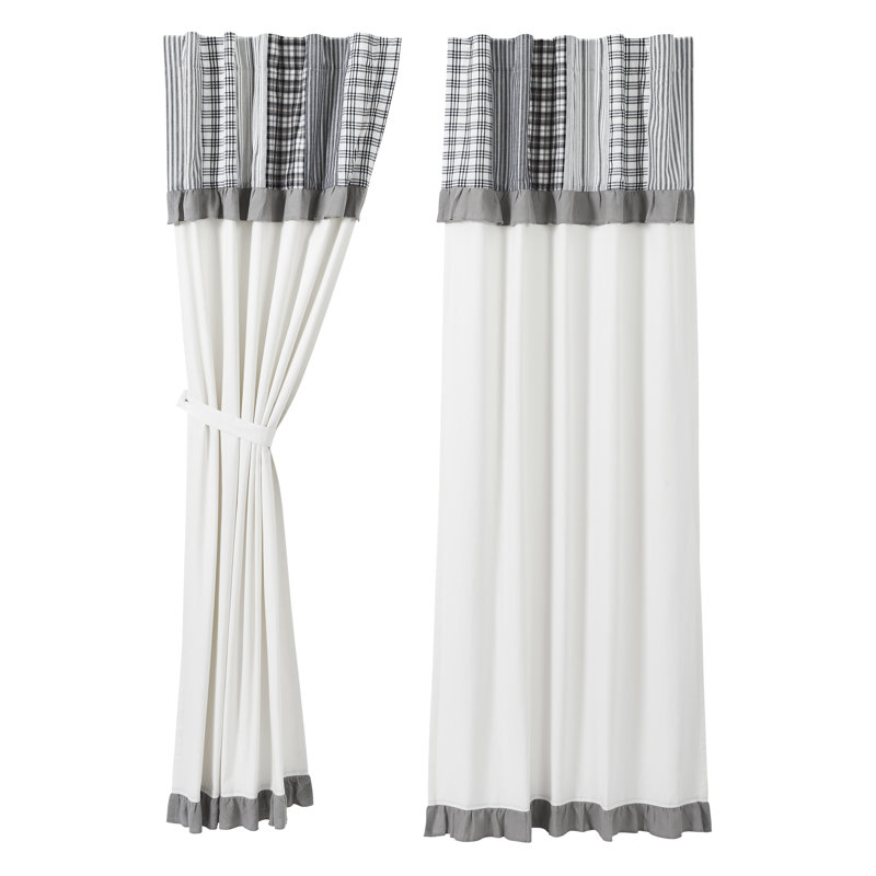  Panneau de rideau simple 100% coton obscurcissant avec passe-tringle, L 40 po x L 84 po