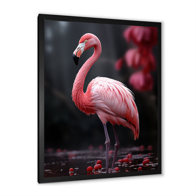 Flamme rose et grise Wassil, Cadre photo noir, H 20 po x l 12 po x P 1 po