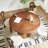 Walnut Round Solid Wood Dining table-1272112198