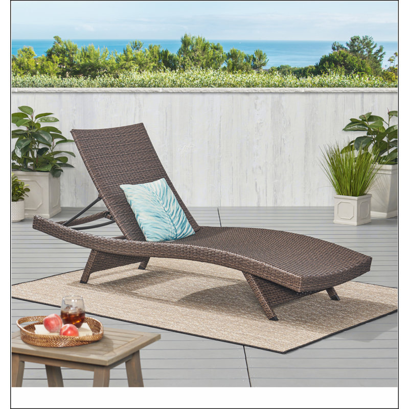 Chaise longue en osier Salem