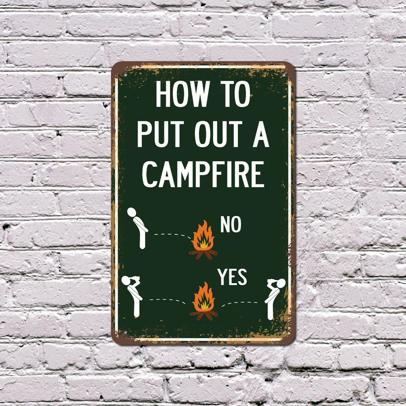 Comment éteindre un feu de camp en aluminium de fantaisie de 7 po x 10 po, H 7 po x l 10 po x P 0,1 po