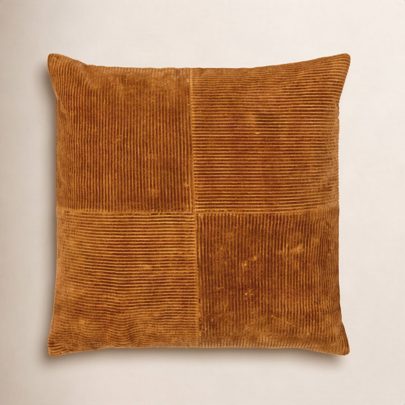 Housse de coussin Selma Quarters, 18 po x 18 po, Rouge brique