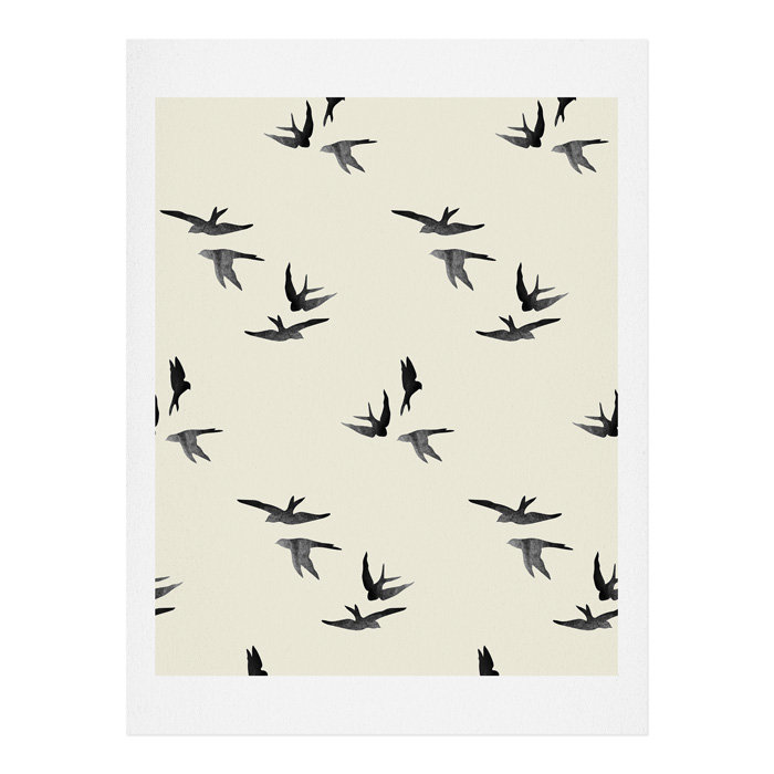 « black oiseaux », impression, H 20 po x l 16 po x P 0,13 po