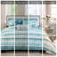 Ensemble de courtepointe 6 pièces avec coussins décoratifs imprimés, turquoise, pleine grandeur-122455281-122455284