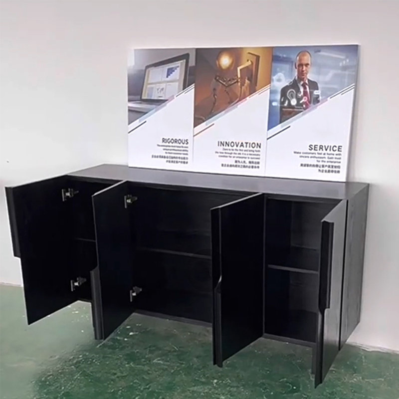 Console Mid-Century moderne en bois massif, H 33,5 po x l 70,9 po x P 15,7 po
