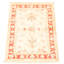 Tapis décoratif en laine rouge/crème de conception unique noué à la main New Age 2 pi 8 po x 3 pi 11 po