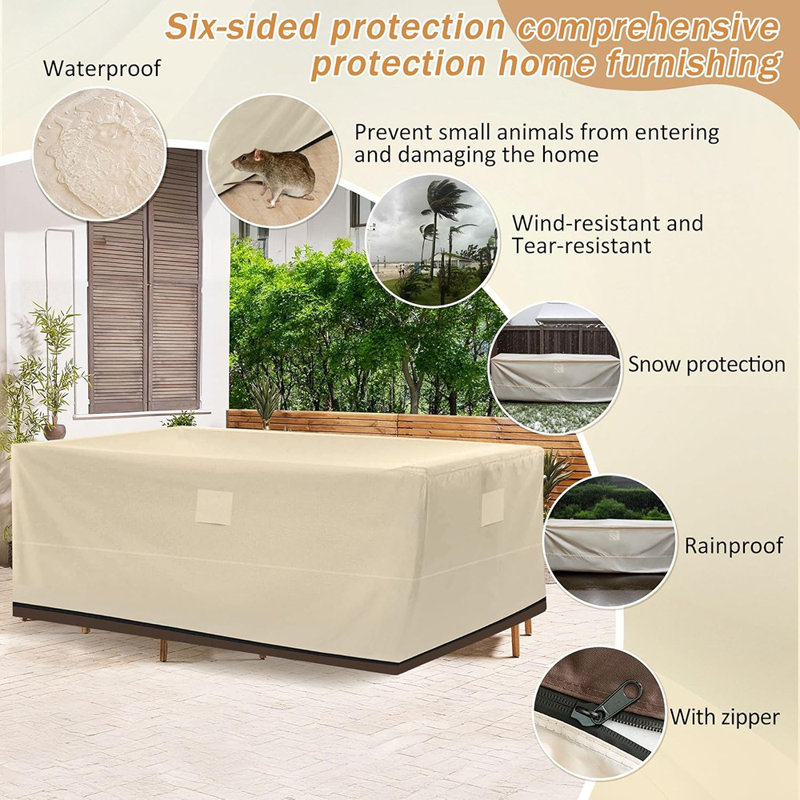 Housse pour canapé d'extérieur imperméable avec housse de canapé et housse de canapé pour l'extérieur 