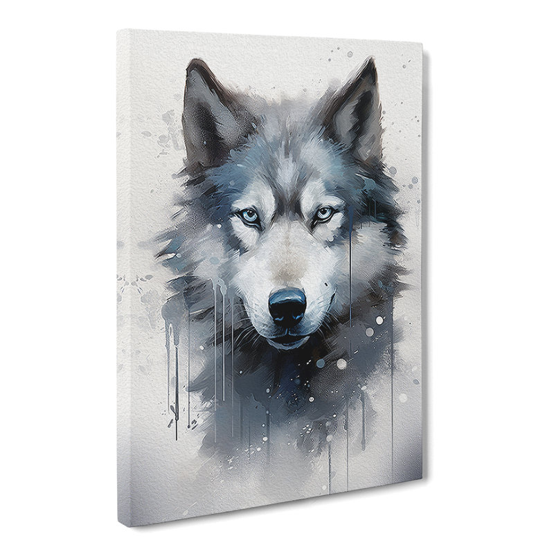 Husky Conceptual - No Frame Art Prints - Wrapped Canvas, 50cm H x 35cm W x 3cm D