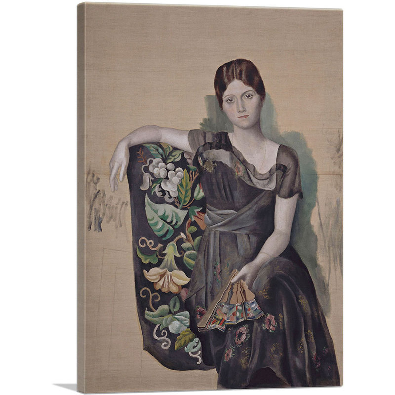 «Olga in an Arm fauteuil» par Pablo Picasso, reproduction d'art sur toile tendue, H 26 po x l 18 po x P 0,75 po