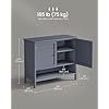 10 Pair Shoe Storage Cabinet, Grey