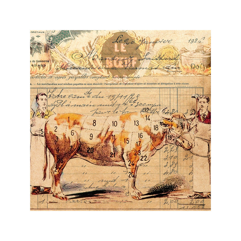 Le Boeuf II - Wrapped Canvas Print, 45.72 cm H x 45.72 cm W x 1.91 cm D