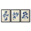 Indigo Leaf Study IV - Impression encadrée sur mesure de qualité supérieure - 3 pièces-2108555561
