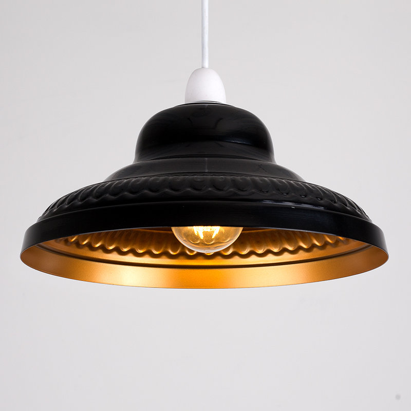 12.5cm H Metal Bowl Pendant Shade ( Screw On ), Gold