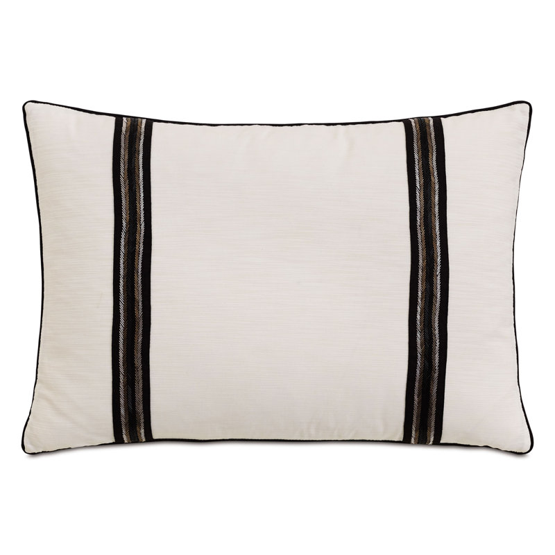 Housse de coussin rectangulaire en laine Sterling ivoire Dominique