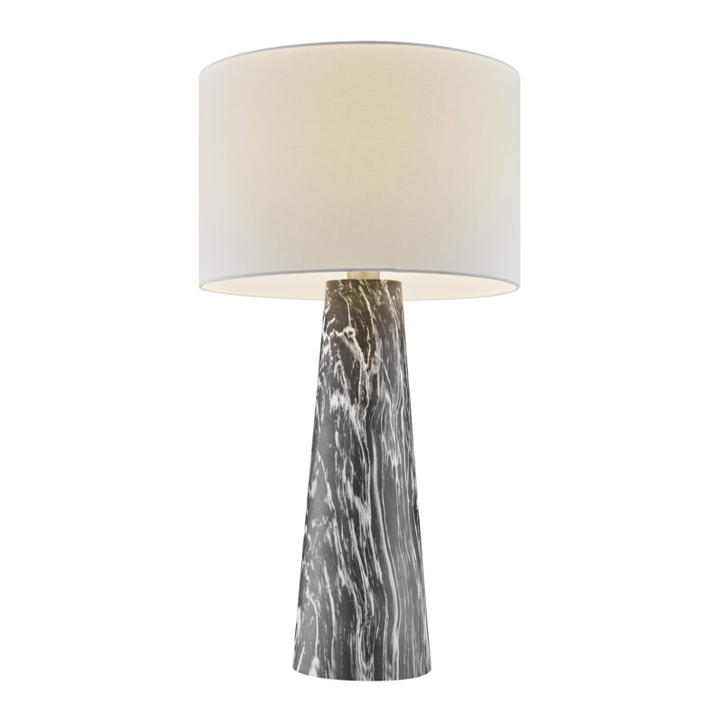 Iarlaith Resin Table Lamp, Black, 30.25" H x 17" W x 17" D