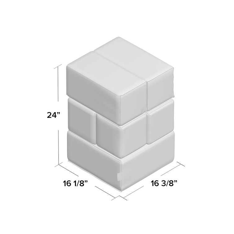 ECR4Kids SoftZone Patchwork Toddler Building Blocks, Foam Cubes, Assorted,  12-Piece