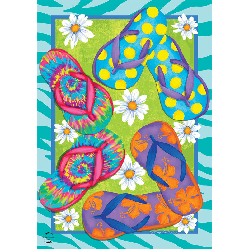 Fun Flip Flops Summer Garden Flag