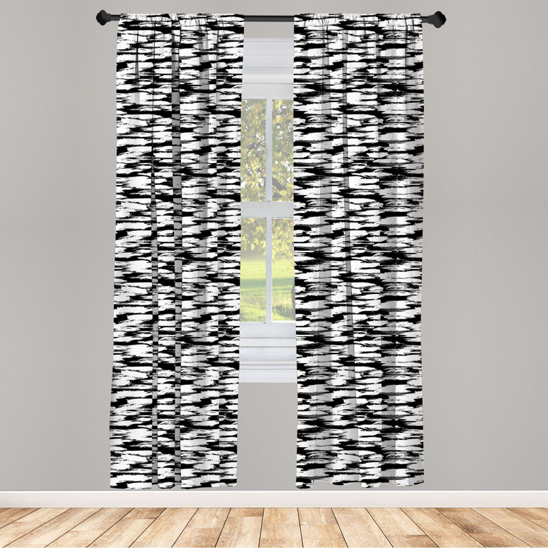 Panneaux de rideaux semi-transparents avec passe-tringle, 28 po x 63 po