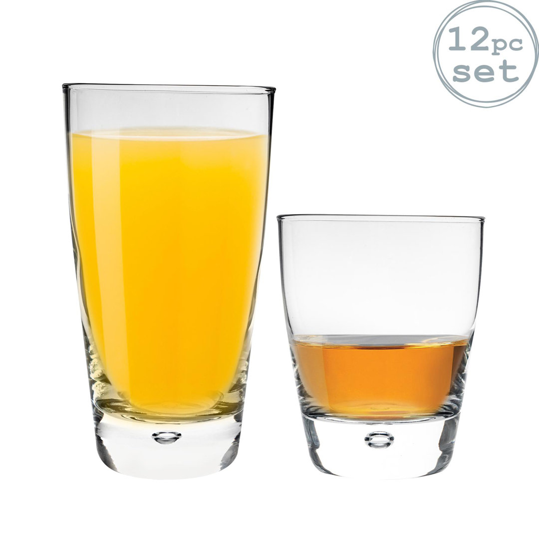 12 Piece Glass Assorted Glassware Set