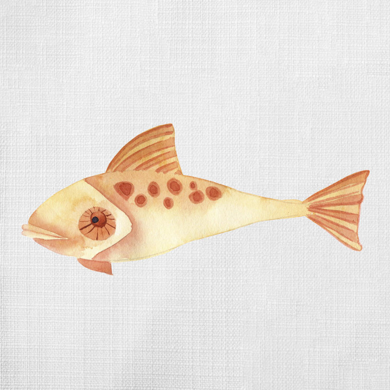 Nautical Sea Life_191 - Coussin décoratif en polyester, H 14 po x l 14 po