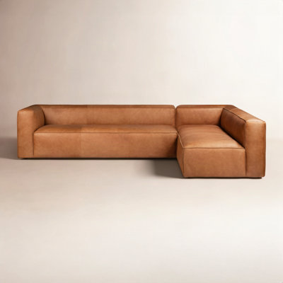 Piazza Full Grain Leather Sectional