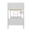 Lit superposé simple en bois avec trois sections de rangement-148756287