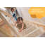 Tapis d'escalier moderne et géométrique beige