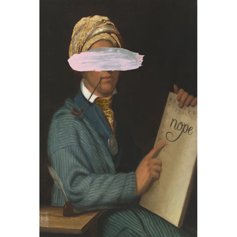 Masked Sequoyah 1 Piece Wrapped Canvas Painting, 91cm H x 61cm W