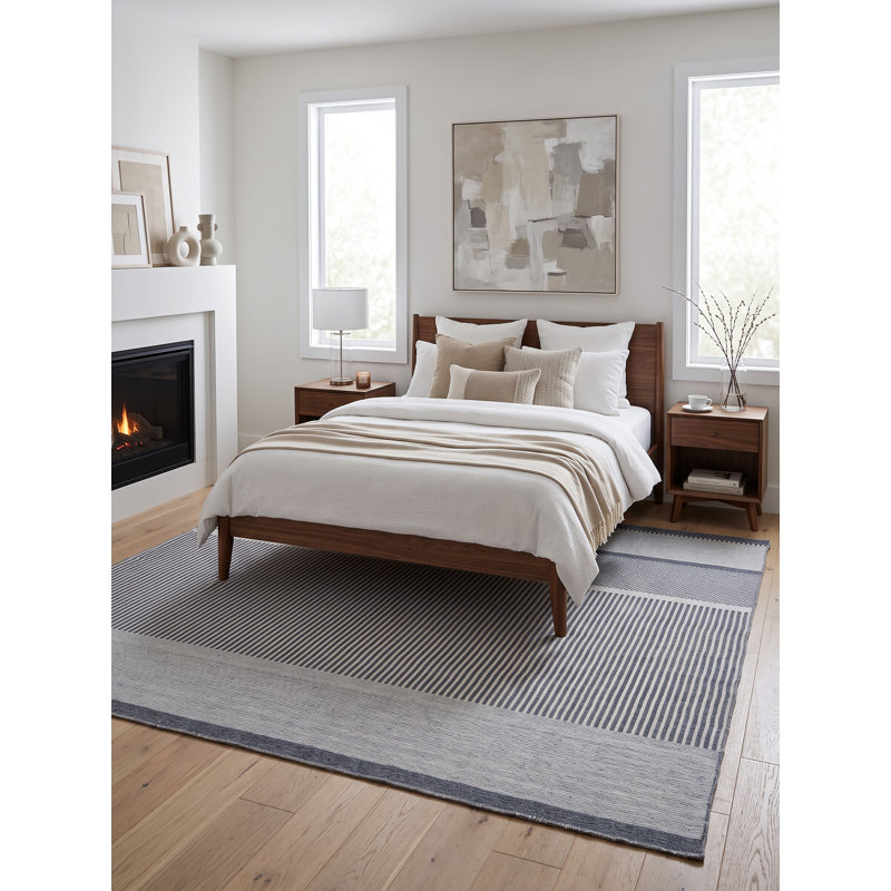 Meraki 01 Hand Loomed Area Rug in Silver/Gray, Rectangle 10' x 14'