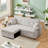 Tyjah 81” Large Size Fabric Sofa, 3-in-1 Multi-Functional Sofa Bed with Storage Space-2063821191