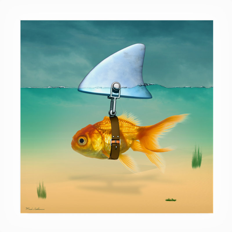 Décoration murale d'extérieur poisson doré Mikki, L 24 po x H 24 po
