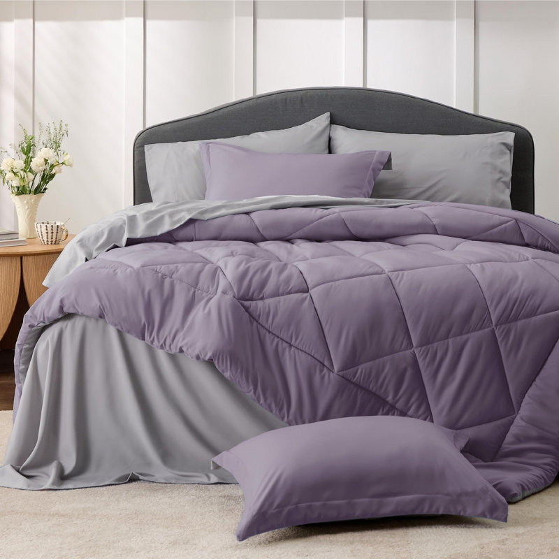 Best Seller Bedsure Comforter Set Reversible Bedding for All Seasons-89GSM, Twin Comforter + 2 Additional Pieces