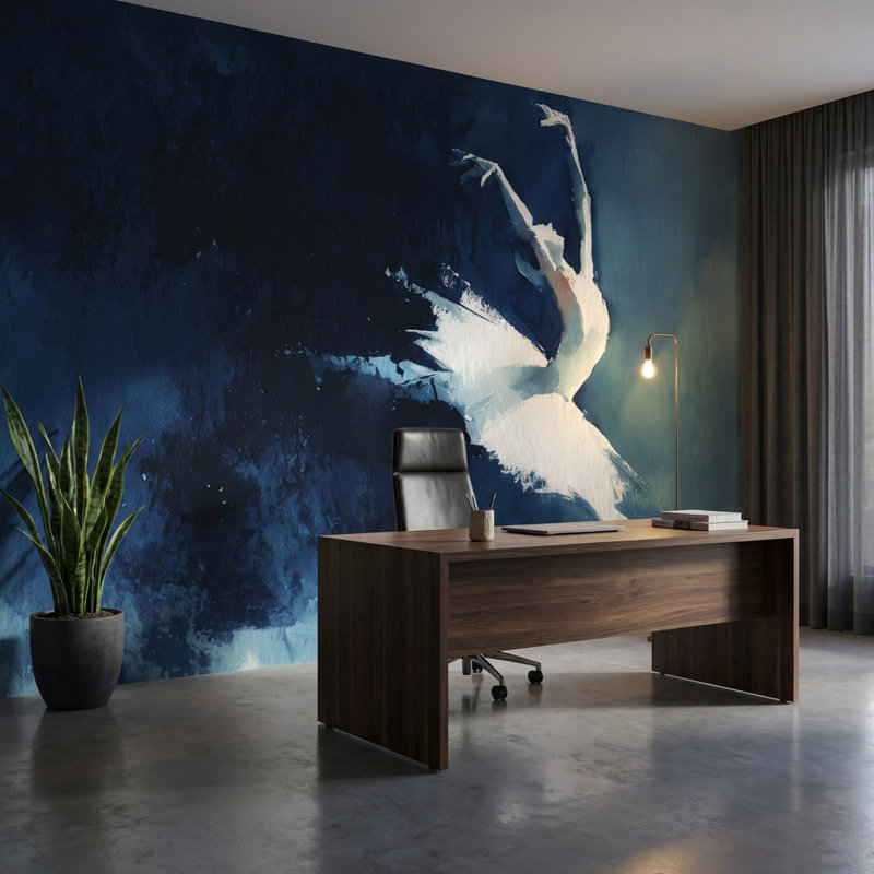 Décoration murale amovible Ballet, Non tissé, 140 po x 108 po