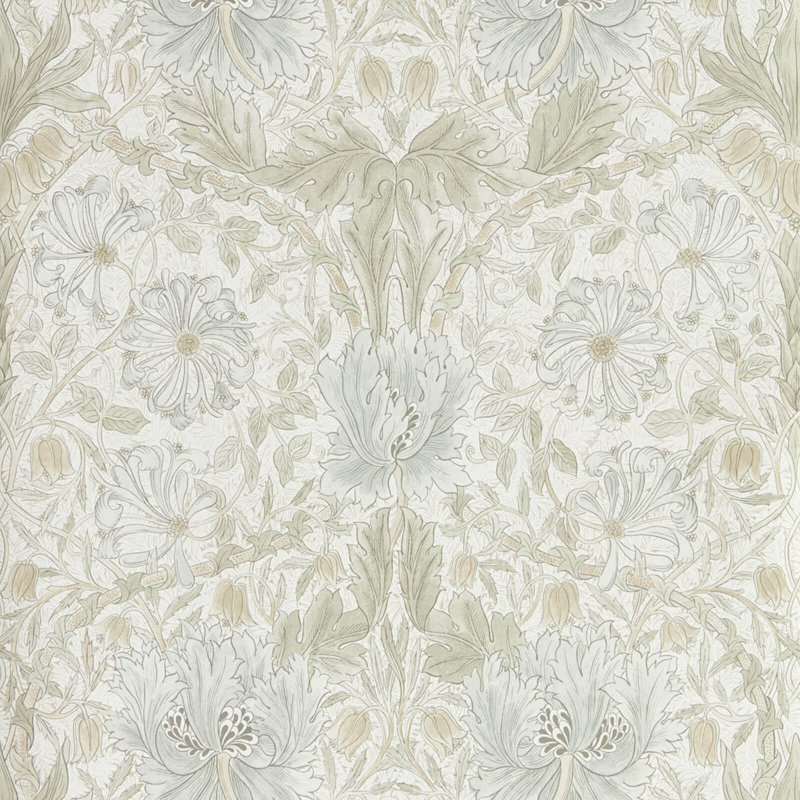 Pure Honeysuckle & Tulip Wallpaper, Linen