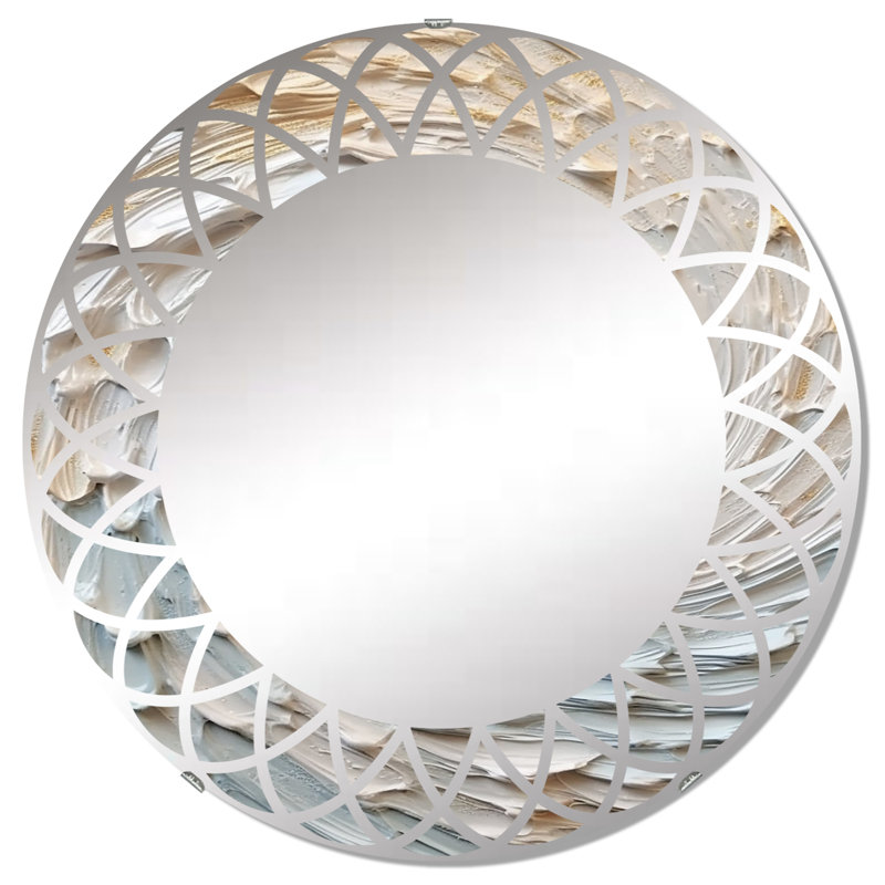 Miroir mural rond rond, miroir décoratif moderne - Annicchiarico, 32 po x 32 po