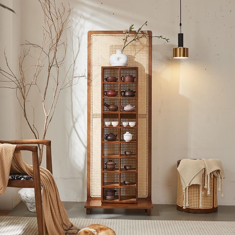 Simple Solid Wood Partition Display Cabinet