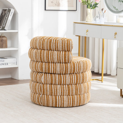Chaise d'appoint rembourrée avec rangement