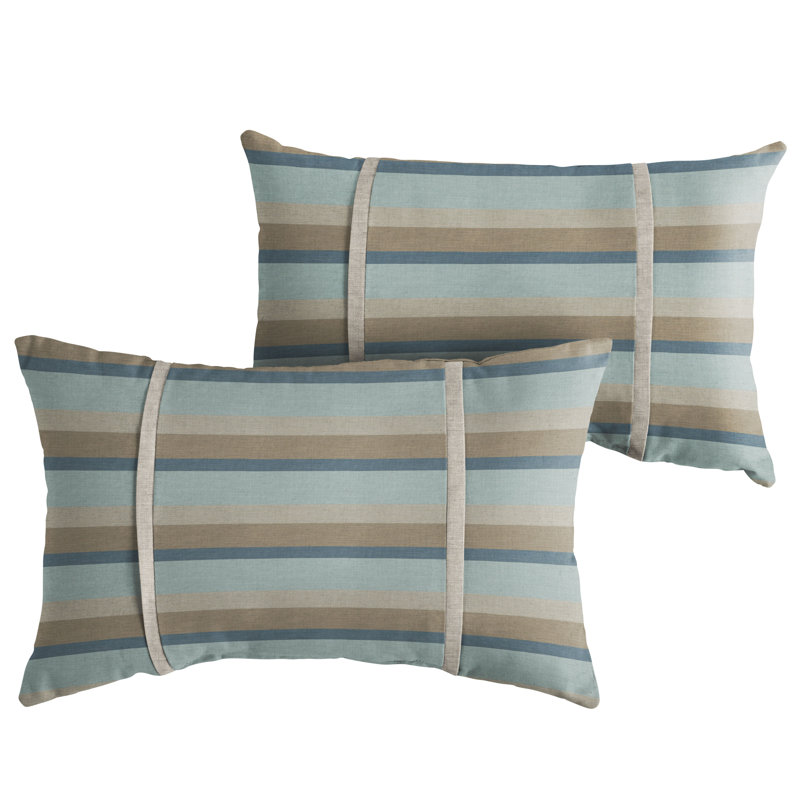 Ensemble de 2 coussins Sunbrella, Sunbrella - brume Gateway, H 12 po x l 24 po x P 6 po