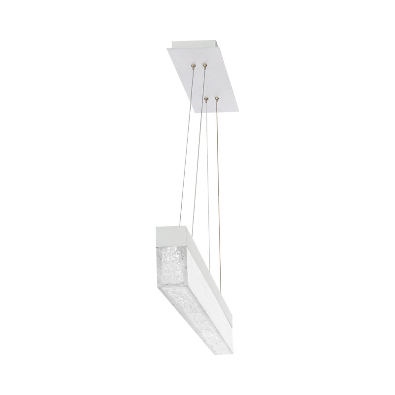 Effervescent 1 - Light LED Pendant, Brushed Aluminum