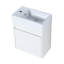 Armoire de salle de bain murale de 18 po avec lavabo en résine blanche et nombreuses façons de rangement, porte à fermeture en douceur - meuble-lavabo à finition fascinante, nombreuses possibilités, armoire-794322963