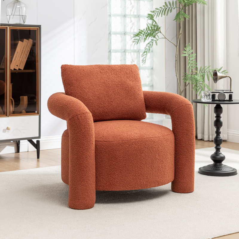 Iryanna Upholstered Accent Chair, Orange