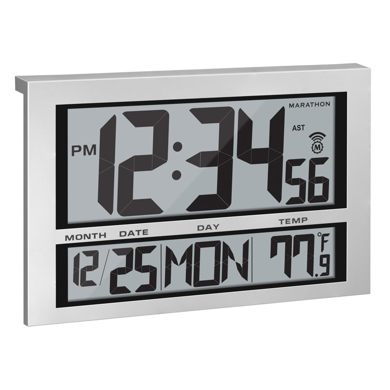 Horloge murale géante de qualité commerciale, Argent