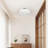 White Glass Semi Flush Ceiling Light