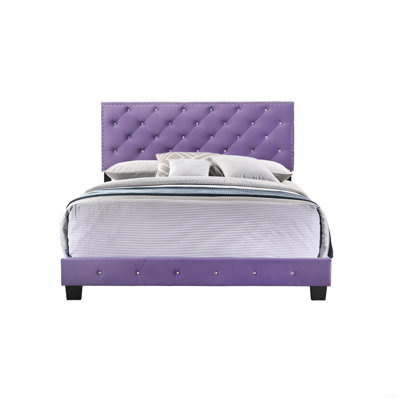 Enchanting Purple Transitional Queen Bed