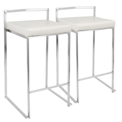 Derik Upholstered Stool with Metal Frame