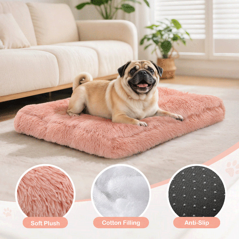 Coussin de siège pour animal de compagnie, Rose, Moyen (H 5,5 po x l 34,5 po x P 26 po)